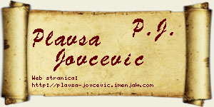 Plavša Jovčević vizit kartica